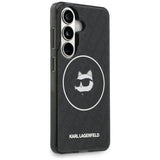 Husa pentru Samsung Galaxy S26, Karl Lagerfeld IML Choupette Head on KL Repeated Logo MagSafe (KLHMS26SHMKBCHOK), negru