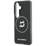 Husa pentru Samsung Galaxy S26, Karl Lagerfeld IML Choupette Head on KL Repeated Logo MagSafe (KLHMS26SHMKBCHOK), negru