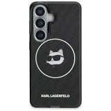 Husa pentru Samsung Galaxy S26, Karl Lagerfeld IML Choupette Head on KL Repeated Logo MagSafe (KLHMS26SHMKBCHOK), negru