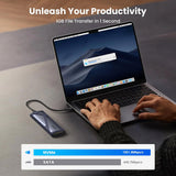 UGREEN Hard Drive Enclosure CM400 (90264), M.2 NVMe & SATA SSD Reader, USB-C 3.2 Gen2, Thunderbolt 3, 10Gbps, 2TB, Gri