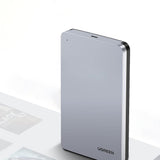 UGREEN Hard Drive Enclosure CM300 (70499), cu USB-C Cable, USB-C to SATA (7+15) Pin, pentru SATA 2.5inch HDD/SSD, 6Gbps, Gri