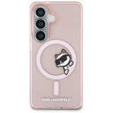 Husa pentru Samsung Galaxy S26, Karl Lagerfeld IML Choupette Peekaboo Logo MagSafe (KLHMS26S6HCPSCP), roz