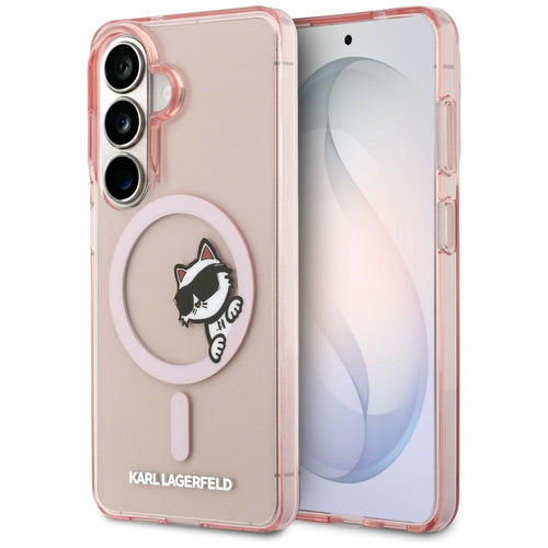 Husa pentru Samsung Galaxy S26, Karl Lagerfeld IML Choupette Peekaboo Logo MagSafe (KLHMS26S6HCPSCP), roz