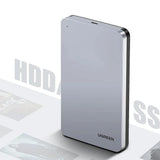 UGREEN Hard Drive Enclosure CM300 (70498), USB to USB-C Cable, HDD/SSD, SATA, Support ESD Anti-static, 6Gbps, Gri