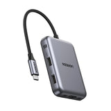 Hub USB UGREEN Hub 7in1 CM896 (65759), Magnetic, USB-C to HDMI 4K, USB-C PD100W, 2X USB, SD4.0 Slot, TF Slot, 10Gbps, gri