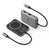 Hub USB UGREEN Hub 7in1 CM896 (65759), Magnetic, USB-C to HDMI 4K, USB-C PD100W, 2X USB, SD4.0 Slot, TF Slot, 10Gbps, gri