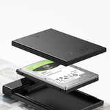 UGREEN Hard Drive Enclosure US221 (50743), cu Cable, USB-C to SATA (7+15) Pin, 6Gbps, pentru 2.5inch SATA SSD/HDD, Negru