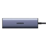 Hub USB UGREEN Docking station CM511 (75642), USB-C to 2x Type-C, 3x USB, Display Port, 5Gbps, PD 3.0, 100W, 4K@60Hz, gri