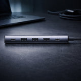 Hub USB UGREEN Docking station CM511 (75642), USB-C to 2x Type-C, 3x USB, Display Port, 5Gbps, PD 3.0, 100W, 4K@60Hz, gri
