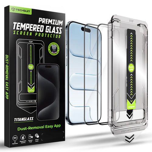 Folie de protectie pentru iPhone 17 Air, Techsuit TitanGlass FullCover (2 pack)