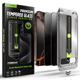 Folie de protectie pentru iPhone 16 Pro, Techsuit TitanGlass FullCover (2 pack)