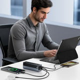 Baterie Externa Baseus Energeek GP12 (P10082109813-00), cu Type-C PD3.0 Cable, Display, 2xUSB-C, 2xUSB, 145W, 20800mAh
