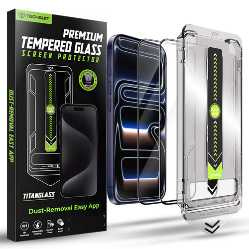 Folie de protectie pentru iPhone 17 Pro, Techsuit TitanGlass FullCover (2 pack)