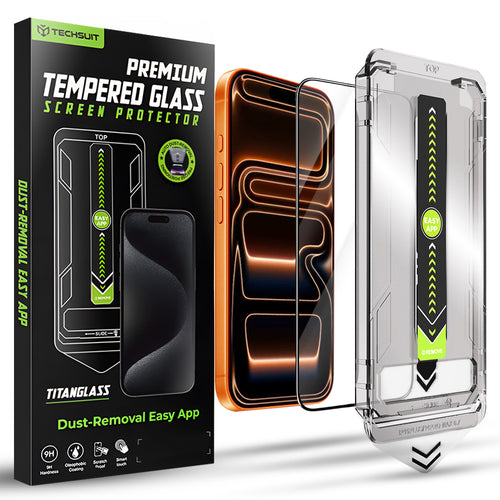 Folie de protectie pentru iPhone 17 Pro Max, Techsuit TitanGlass FullCover