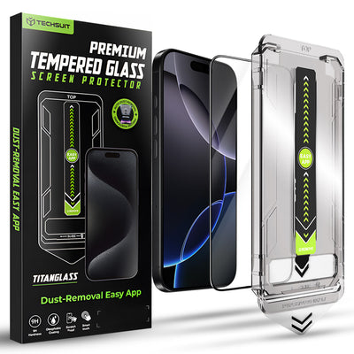 Folie de protectie pentru iPhone 16 Pro Max, Techsuit TitanGlass FullCover