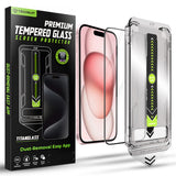 Folie de protectie pentru iPhone 15, Techsuit TitanGlass FullCover