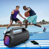 Boxa portabila Anker SoundCore Boom 2 Plus (A3134011), Bluetooth 5.3, 140W, BassUp 2.0, Baterie externa, IPX7, RGB, negru