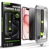Folie de protectie pentru iPhone 15, Techsuit TitanGlass FullCover