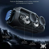 Boxa portabila Anker SoundCore Boom 2 Plus (A3134011), Bluetooth 5.3, 140W, BassUp 2.0, Baterie externa, IPX7, RGB, negru