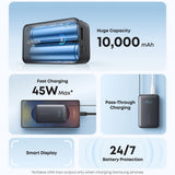 Baterie Externa Anker Nano (A1638H11), Integrat Type-C Retractabil Cable, 10000mAh, 45W, Samsung Incarcare Rapida 2.0