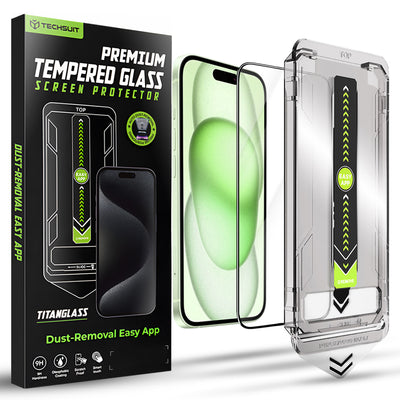 Folie de protectie pentru iPhone 15 Plus, Techsuit TitanGlass FullCover