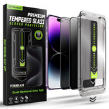 Folie de protectie pentru iPhone 14 Pro Max, Techsuit TitanGlass FullCover (2 pack)