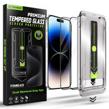 Folie de protectie pentru iPhone 14 Pro, Techsuit TitanGlass FullCover (2 pack)
