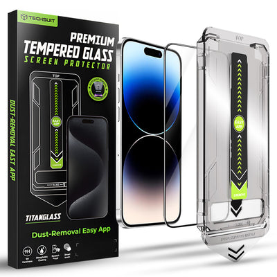 Folie de protectie pentru iPhone 14 Pro, Techsuit TitanGlass FullCover