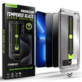 Folie de protectie pentru iPhone 13 Pro Max, Techsuit TitanGlass FullCover (2 pack)