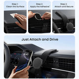 Suport auto Anker Nano Magnetic (A9110H11), Dashboards/Touchscreens, 3M Adhesive, 360A°, Flexibil, Universal, negru