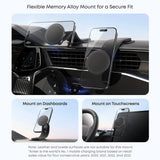 Suport auto Anker Nano Magnetic (A9110H11), Dashboards/Touchscreens, 3M Adhesive, 360A°, Flexibil, Universal, negru
