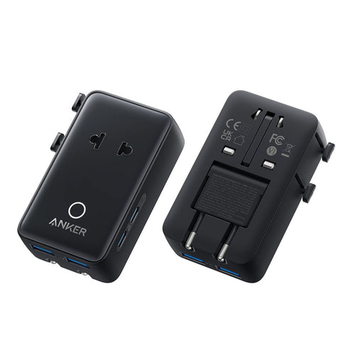 Adaptor pentru Calatorie Anker Nano 5in1 (A9215H11), pentru EU, UK, US, Au, 20W, 2x USB-C, 2x USB-A, 20W, Alb