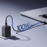 Incarcator retea Baseus EnerFill FE11 (P10182102123-00), USB, 2x Type-C, 100W, Incarcare rapidar, negru