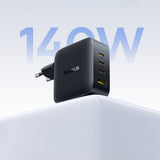 Incarcator retea Baseus EnerFill FH11 (E0121J00), 3x USB-C, 1x USB-A, 140W, GaN Technology, Incarcare rapida, negru