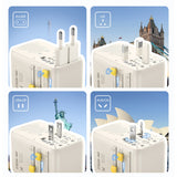 Adaptor pentru Calatorie Baseus Enercore CG11 (E0307E01), cu Retractabil Cable, 2AC+2U+2C, 70W Incarcare Rapida, GaN, Universal