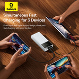 Baterie Externa Baseus Enerfill FP41 (E0027K00), Type-C, 2x USB-A, 30000mAh, 22.5W, QC + PD, Negru