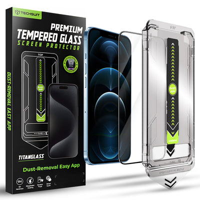 Folie de protectie pentru iPhone 12 Pro Max, Techsuit TitanGlass FullCover
