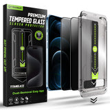 Folie de protectie pentru iPhone 12 Pro Max, Techsuit TitanGlass FullCover (2 pack)