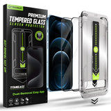Folie de protectie pentru iPhone 12 Pro Max, Techsuit TitanGlass FullCover (2 pack)