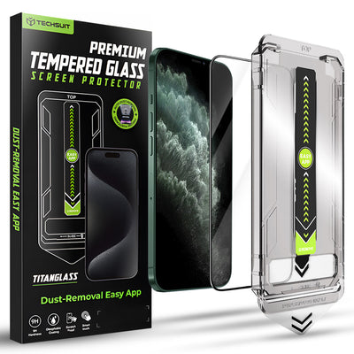 Folie de protectie pentru iPhone 11 Pro Max, Techsuit TitanGlass FullCover