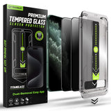 Folie de protectie pentru iPhone 11 Pro Max, Techsuit TitanGlass FullCover (2 pack)