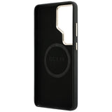 Husa pentru Samsung Galaxy S26 Ultra, Guess Rhinestone Round Logo MagSafe (GUHMS26LPGCRMDEK), negru