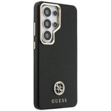 Husa pentru Samsung Galaxy S26 Ultra, Guess Rhinestone Round Logo MagSafe (GUHMS26LPGCRMDEK), negru