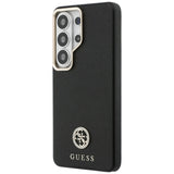 Husa pentru Samsung Galaxy S26 Ultra, Guess Rhinestone Round Logo MagSafe (GUHMS26LPGCRMDEK), negru