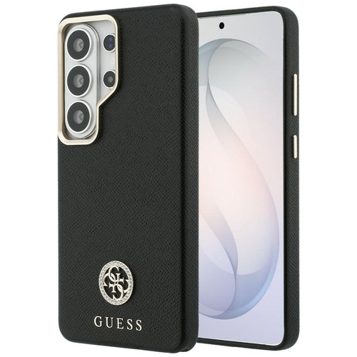 Husa pentru Samsung Galaxy S26 Ultra, Guess Rhinestone Round Logo MagSafe (GUHMS26LPGCRMDEK), negru