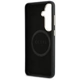 Husa pentru Samsung Galaxy S26, Guess Rhinestone Round Logo MagSafe (GUHMS26SPGCRMDEK), negru