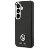 Husa pentru Samsung Galaxy S26, Guess Rhinestone Round Logo MagSafe (GUHMS26SPGCRMDEK), negru