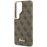 Husa pentru Samsung Galaxy S26, Guess 4G Script MagSafe (GUHMS26S5P4FWMSW), maro