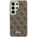 Husa pentru Samsung Galaxy S26, Guess 4G Script MagSafe (GUHMS26S5P4FWMSW), maro