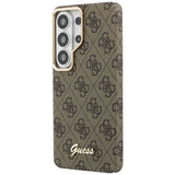 Husa pentru Samsung Galaxy S26, Guess 4G Script MagSafe (GUHMS26S5P4FWMSW), maro